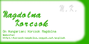 magdolna korcsok business card